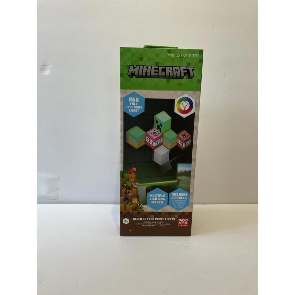 Minecraft MOB and Blocks LED RGB Panel Set of 6 Novelty Wall Lights